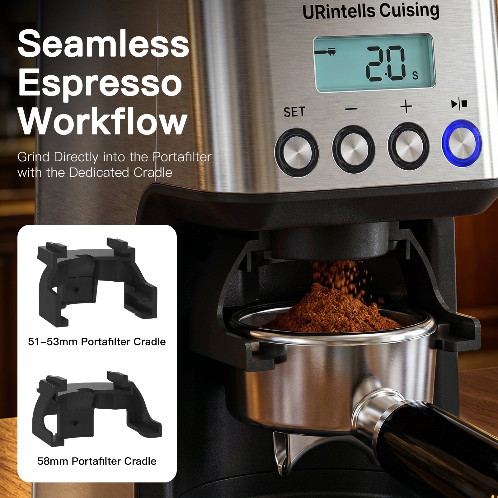 Electric Coffee Grinder with 51 Settings – Conical Burr Coffee Bean Grinder for Espresso & Pour-Over